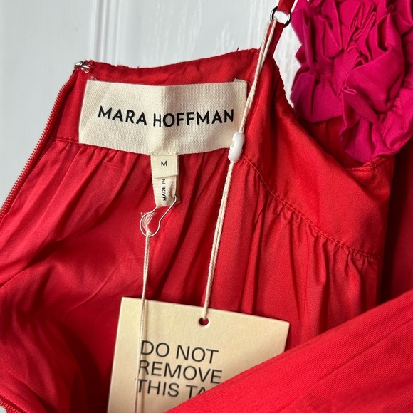 NWT Mara Hoffman Women's Annika Dress Red Size Medium - Picture 7 of 12